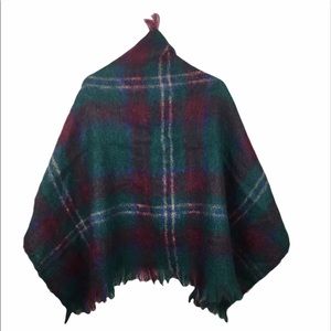 Vintage creagaran tartan mohair scarf/ wrap